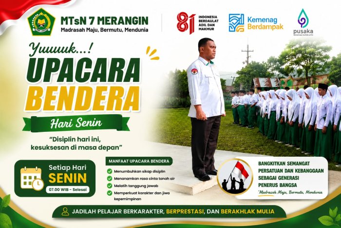 Upacara Bendera MTsN 7 Merangin Tekankan Disiplin dan Kebersihan Upacara Bendera MTsN 7 Merangin Tekankan Disiplin dan Kebersihan