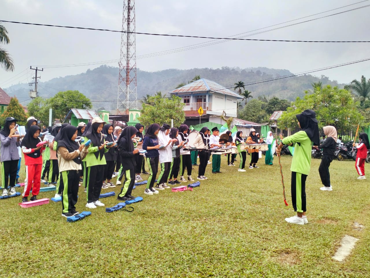 Latihan Drumband dan LKBB sebagai Persiapan HUT RI ke 79