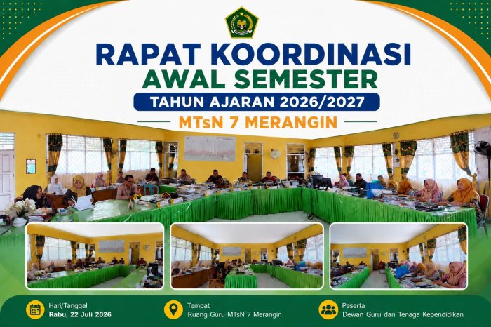 MTsN 7 Merangin Gelar Rapat Awal Semester dan Evaluasi Kinerja Pegawai